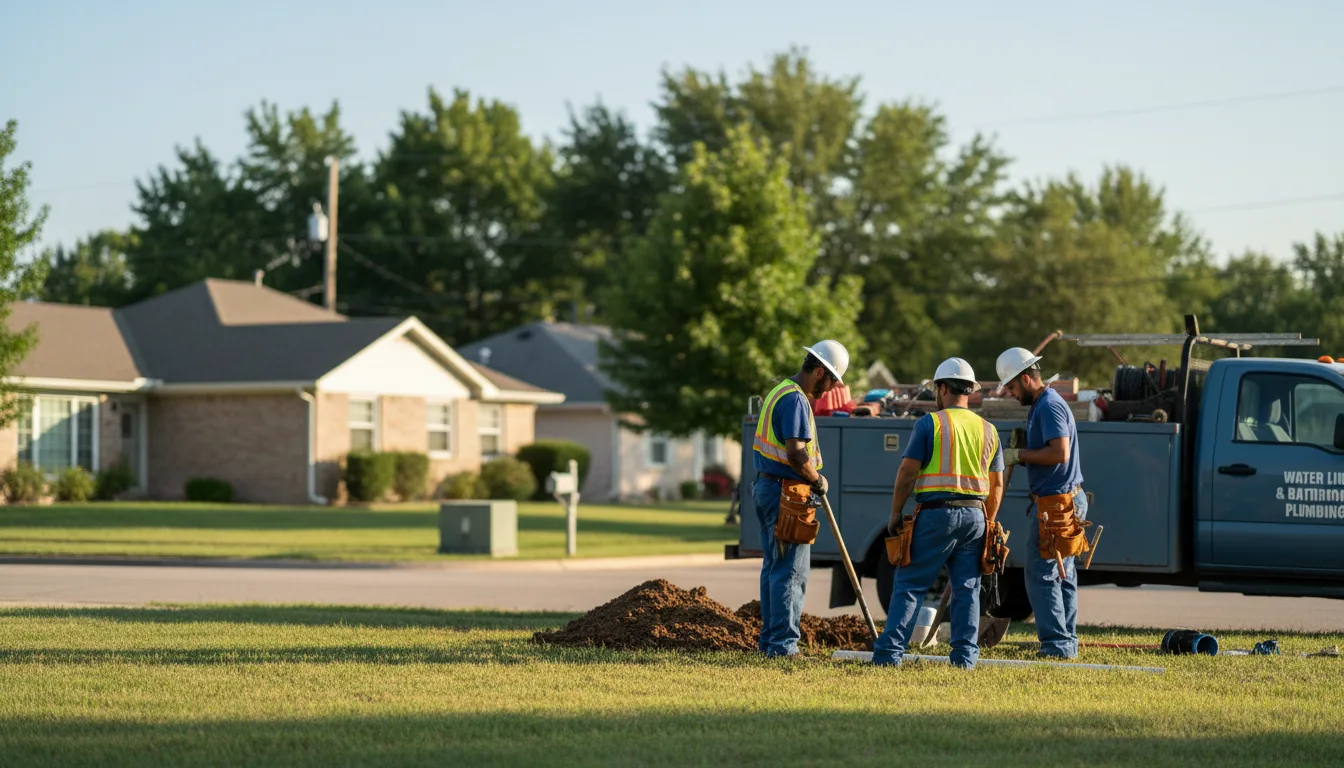Residential water line and bathroom plumbing service in Liverpool, TX